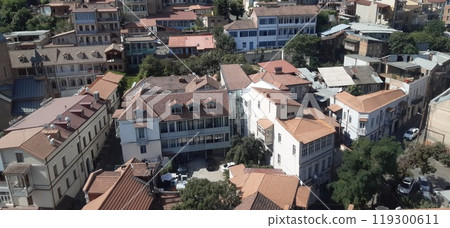 Old town Tbilisi city panorama, Georgia. Landmarks and famous places 119300611