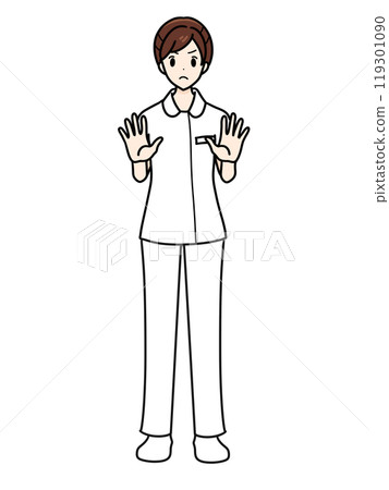 女護士正面站立姿勢褲子式拒絕姿勢 119301090