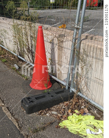 Traffic Cone Roadworks Red and White Barriers 119301176