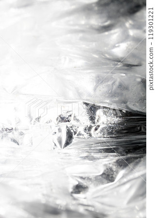 Foil Shiny Silver Abstract Background Crumpled 119301221