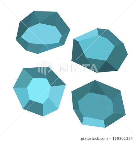 Cartoon stones. Rock stone isometric set. Blue boulders, natural building block shapes, wall stones. 3d flat isolated illustration. Vector collection Cartoon stones. Rock stone isometric set. Blue boulders, natural building block shapes, wall stones. 3d flat isolated illustration. Vector collection 119301334