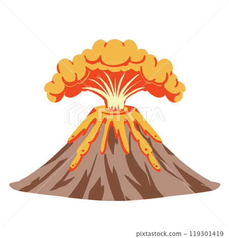 簡單的火山爆發圖 簡單的火山爆發圖 119301419