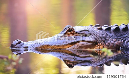 鱷魚嘴巴張開 119301764
