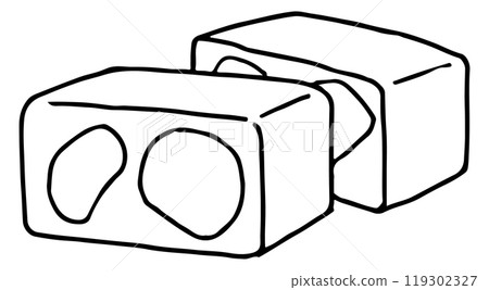 切板栗羊羹線描 119302327