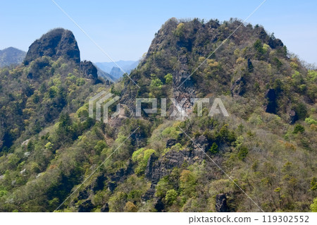 從裡妙義中峰附近看到的烏帽和紅岩 119302552