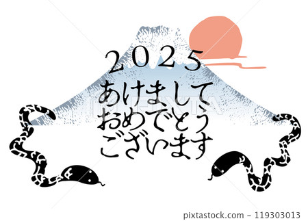 2025年蛇年新年快樂背景圖 119303013