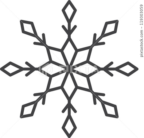 Snowflake icon. Winter snowflake silhouette for Christmas design 119303059