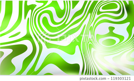 Abstract white green fluid swirl bg. Psychedelic groovy style 119303121