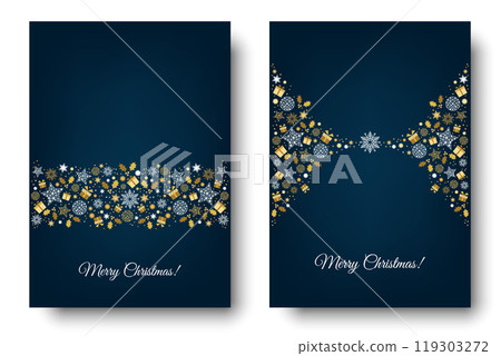 Merry Christmas greeting card on blue background. Merry Christmas greeting card on blue background. 119303272