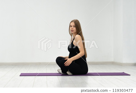 pregnant expecting female health mother exercise pregnancy woman yoga fitness belly motherhood pregnant expecting female health mother exercise pregnancy woman yoga fitness belly motherhood 119303477