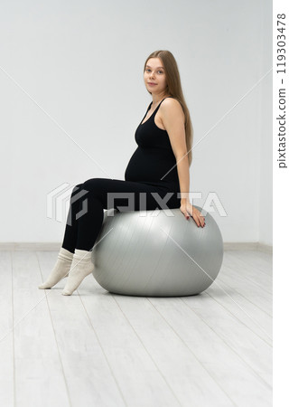 woman exercise healthy ball pregnant fitness workout female care maternity pregnancy fit woman exercise healthy ball pregnant fitness workout female care maternity pregnancy fit 119303478