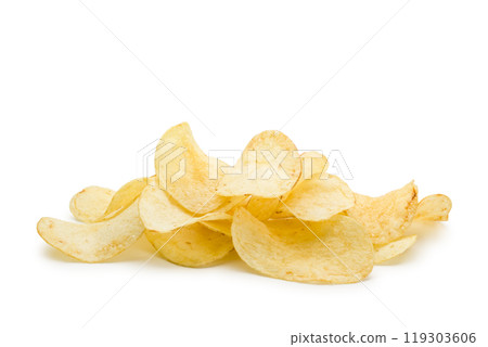 Potato chips pile 119303606