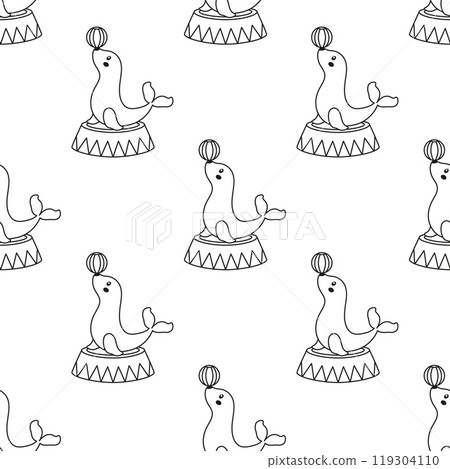 circus seal seamless pattern 119304110