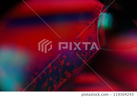 Red reflections of liquid in macro, black and silver colors, rainbow, Black and silver bubbles in macro, connection of bubbles in macro, cell from liquid, molecules connection, fluid art Red reflections of liquid in macro, black and silver colors, rainbow, Black and silver bubbles in macro, connection of bubbles in macro, cell from liquid, molecules connection, fluid art 119304243