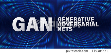 Gan - Generative Adversarial Network, concept banner 119304542