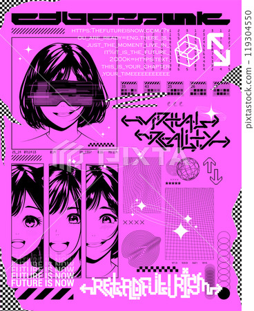 Poster with cute anime girls Poster with cute anime girls 119304550