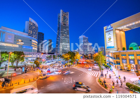Yokohama cityscape in Japan in October. Sakuragicho Station, YOKOHAMA AIR CABIN Sakuragicho Station, Minato Mirai... Yokohama cityscape in Japan in October. Sakuragicho Station, YOKOHAMA AIR CABIN Sakuragicho Station, Minato Mirai... 119304571