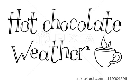 Black hand drawn winter lettering Black hand drawn winter lettering 119304896