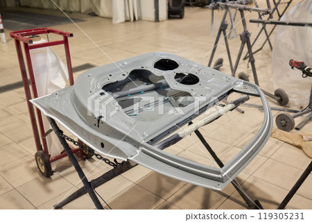 Automotive Panel Preparation in the Spray Booth is vital for achieving optimal results Automotive Panel Preparation in the Spray Booth is vital for achieving optimal results 119305231