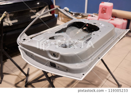 Automotive Panel Preparation in the Spray Booth is vital for achieving optimal results Automotive Panel Preparation in the Spray Booth is vital for achieving optimal results 119305233