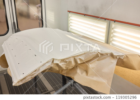 Automotive Panel Preparation in the Spray Booth is vital for achieving optimal results 119305296