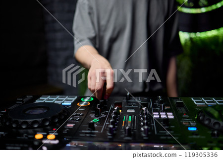 Audio Mixing Console in a Recording Studio with advanced sound production capabilities 119305336