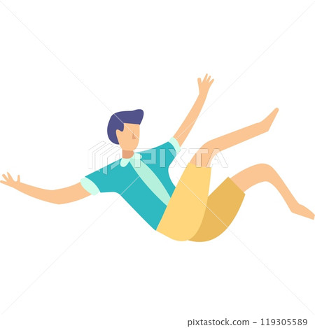 Falling man icon people in accident icon 119305589