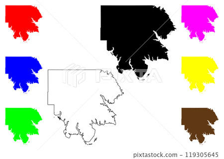 Marshall County, Oklahoma State (U.S. county, United States of America, USA, U.S., US) map vector illustration, scribble sketch Marshall map Marshall County, Oklahoma State (U.S. county, United States of America, USA, U.S., US) map vector illustration, scribble sketch Marshall map 119305645