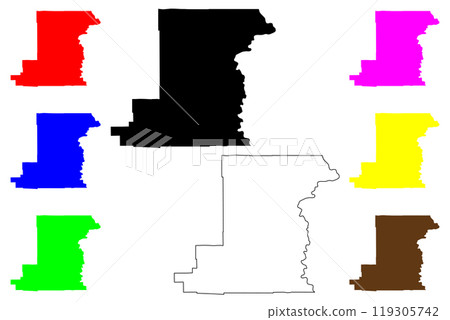 Benton County, Oregon State (U.S. county, United States of America, USA, U.S., US) map vector illustration, scribble sketch Benton map 119305742