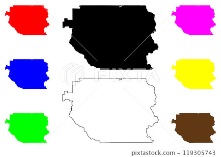 Clackamas County, Oregon State (U.S. county, United States of America, USA, U.S., US) map vector illustration, scribble sketch Clackamas map 119305743