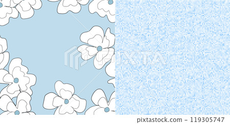 Scrapbooking set. Different textures and prints. Vintage background for scrapbook paper. Vector illustration with retro floral, dotted, striped pattern for your layouts Scrapbooking set. Different textures and prints. Vintage background for scrapbook paper. Vector illustration with retro floral, dotted, striped pattern for your layouts 119305747