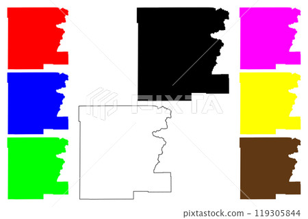 Grant County, Oregon State (U.S. county, United States of America, USA, U.S., US) map vector illustration, scribble sketch Grant map 119305844