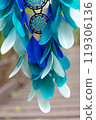 Handmade dream catcher with feathers threads and beads rope hanging 119306136