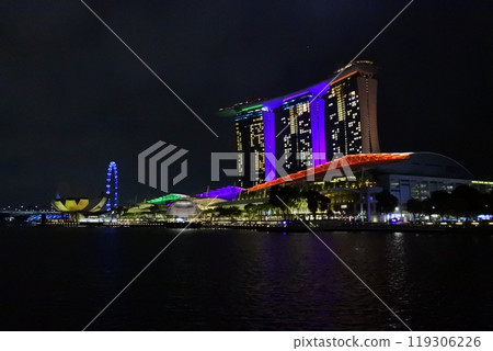 Singapore Waterfront Lights Up Singapore Waterfront Lights Up 119306226