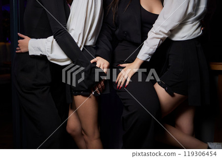 A Stylish and Modern Fashion Ensemble Featuring the Hands and Legs in an Elegant Way A Stylish and Modern Fashion Ensemble Featuring the Hands and Legs in an Elegant Way 119306454