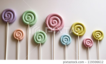 Colorful lollipops! There are lots of them. Colorful lollipops! There are lots of them. 119306612