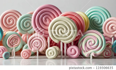 Colorful lollipops! There are lots of them. 119306635