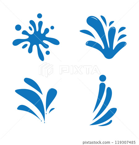 Water Splash Illustration Icon 119307485