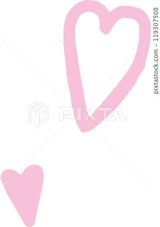Pink watercolor hand-painted heart 3 Pink watercolor hand-painted heart 3 119307508