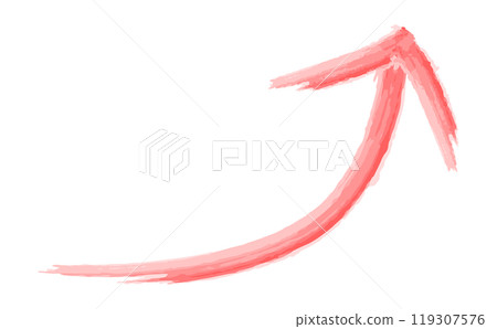 簡單的手繪風格箭頭插圖向上指向右側 簡單的手繪風格箭頭插圖向上指向右側 119307576