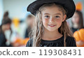 Girl Dressed as Witch for Halloween 119308431