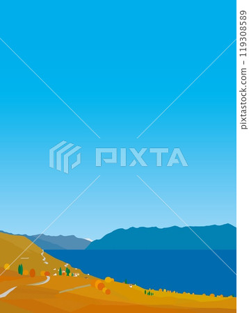 Lavaux Bourg en Lavaux Lake Geneva Switzerland Autumn scenery 119308589