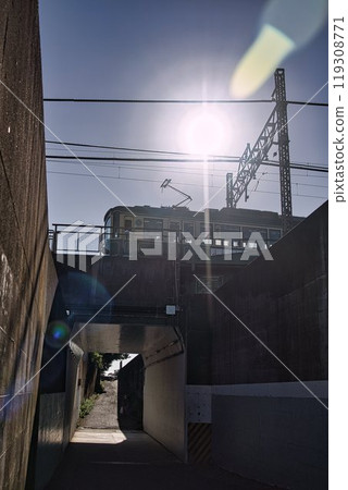 Enoshima Electric Railway and Under the Overpass 119308771