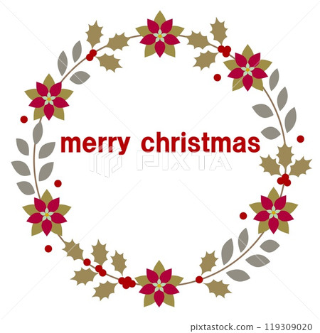 Merry Christmas Merry Christmas Frame White Background 119309020