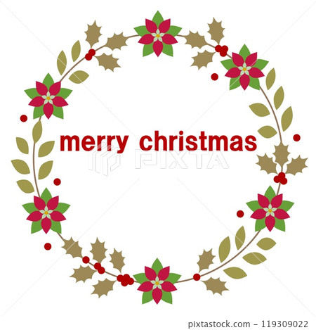 Merry Christmas Merry Christmas Frame White Background 119309022