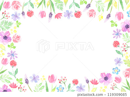 天然花框畫水彩 天然花框畫水彩 119309085