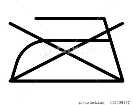 Clothing care label, no ironing icon 119309177