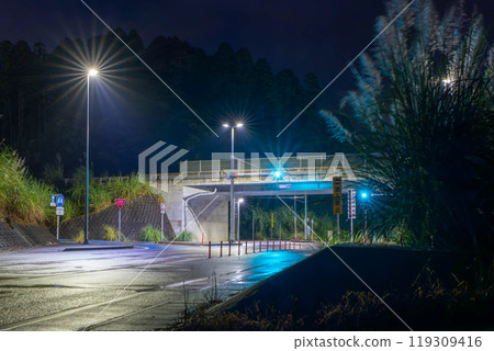 夜晚的清竹南交流道 夜晚的清竹南交流道 119309416