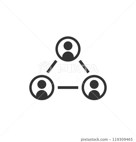 Team network share black and white icons 119309465