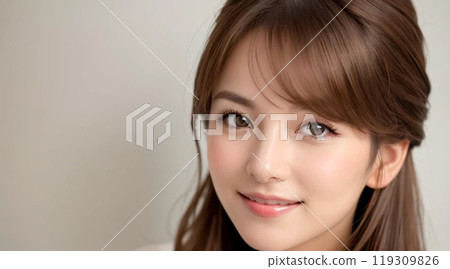 Beautiful female beauty model "AI generated image" 119309826